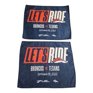 Denver Broncos Rally Towel Let's Ride Russel Wilson NFL‎ Mile High NWOT Football